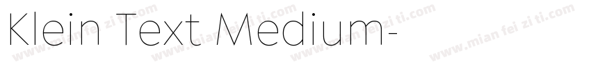 Klein Text Medium字体转换